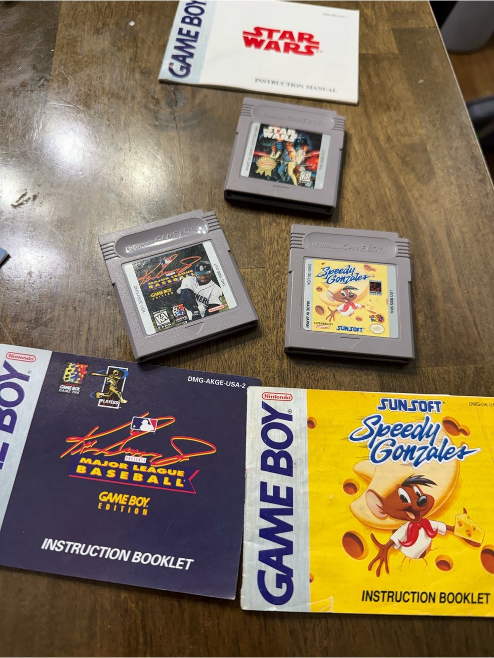 Nintendo Gray Game Boy Cartridge Bundle with Yellow & Blue Booklets